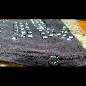 ARMANI EXCHANGE- black rhinestone top.